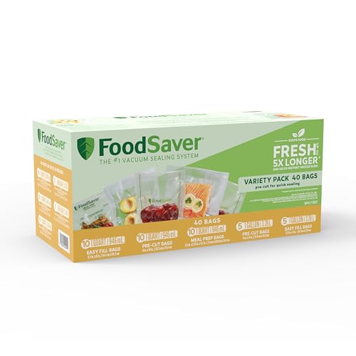 FoodSaver Vacuum Sealing Variety Pack, 40 Count Bags