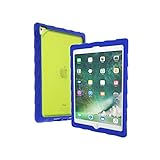 Gumdrop DropTech Clear Case Designed for The Apple iPad 9.7 (6th Gen and 5th Gen) Tablet for K-12 Students, Teachers, Kids - Royal Blue/Lime, Rugged, Shock Absorbing, Extreme Drop Protection
