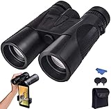 DOLPTBEZM Binoculares Binoculares para Adultos, binoculares compactos 10X42, telescopios Impermeables con Lente prismática BAK4 para observación de Aves, Viajes, observación de EST