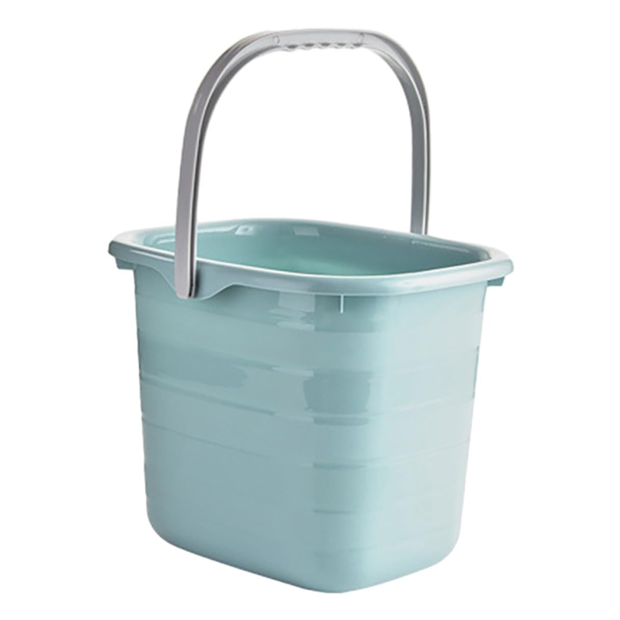 Garneck Secchio di Plastica Manico 11l Rettangolare, Contenitore D’acqua per Casa, Giardinaggio e Pulizia, Resistente All’ossidazione, Facile da Trasportare e Lavare