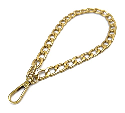 VersaKits 8'' Antique Gold Flat Cuban Link Wristlet Chain Strap
