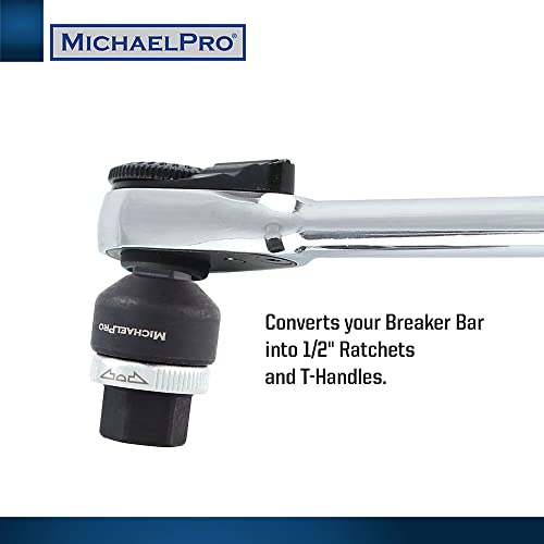 MichaelPro MP012016 1/2" Drive Ratcheting Breaker Bar Adapter - Image 4