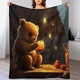 FGHJHGG Decke Animal Bär Decken Tagesdecke - Weiche Flannel Decke Sofadecke - Wohndecke Sofaüberwurf Bettüberwurf 150×200cm