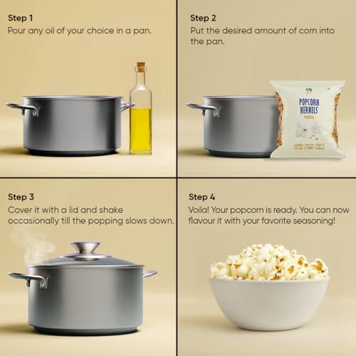 Image of 4700BC Classic Popcorn Kernels | Makka Corn | 200g | Jumbo Butterfly Kernels | High Pop Rate | Crunchy & Fluffy | Home Made Healthy Snack - Ideal for Movie Nights & Snacking