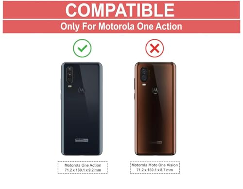 Image of Hybrid Carbon Fiber Back Case for Moto One Action (Black)