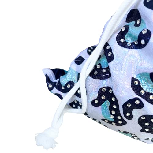 Gymnasticshq Gymnastics Grip Bag For Gymnasts - Trendy Rhinestone Leopard Design For Girls 10-12, Perfect Size Drawstring Bag, Holds Grips, Tape, Bar Stuff #TOP5