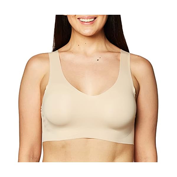 Hanes-Womens-Invisible-Embrace-ComfortFlex-Fit-Wirefree-Bra-MHG561 Hanes Women's Seamless Wireless, Lightweight Full-Coverage Wirefree T-Shirt Bra (S-3XL), Nude, Medium