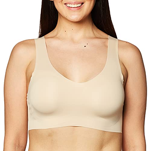 Hanes Women's Invisible Embrace ComfortFlex Fit Wirefree Bra MHG561, Nude, Medium
