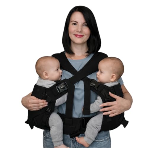 Twin Baby Carrier – 5-in-1 Double Baby Carrier for Twins | Ergonomic Cotton Infant Carrier for Newborns & Toddlers | Adjustable Waist, Lumbar Support, Front & Back Carry, Breathable & Machine Washable best twin baby carrier for toddler Twin Baby Carrier – 5-in-1 Double Baby Carrier for Twins | Ergonomic Cotton Infant Carrier for Newborns & Toddlers | Adjustable Waist, Lumbar Support, Front & Back Carry, Breathable & Machine Washable
