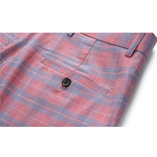 UNINUKOO Mens Classic Suit Pants Straight Fit Modern Formal Dress Pants Separate Trousers4