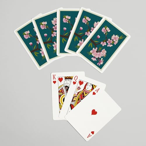 Cherry Blossoms, 52 cartas de póker tamaño estándar miniatura 7