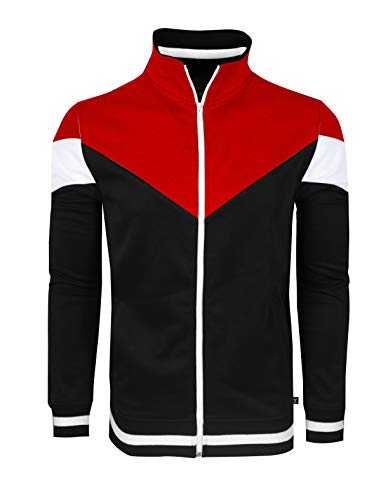 Image of SCREENSHOT-TRACK JACKET Mens Urban Hip Hop Premium Track Jacket - Slim Fit Side Taping Sportswear Urbanwear Streetwear Top
