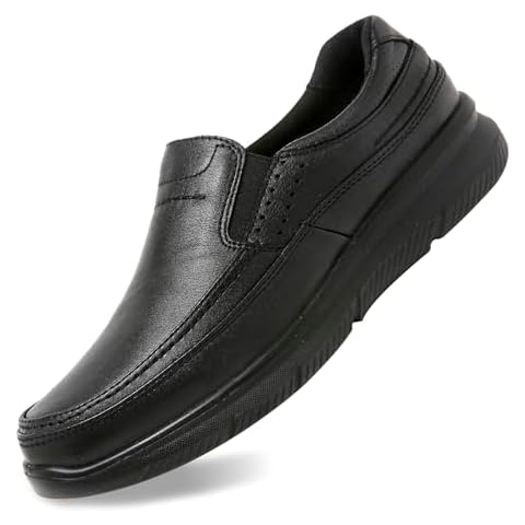 Men's Slip On Casual Loafers, Comfortable Walking Shoes for Men, Lightweight Dress Shoes for Office Driving Black Cover