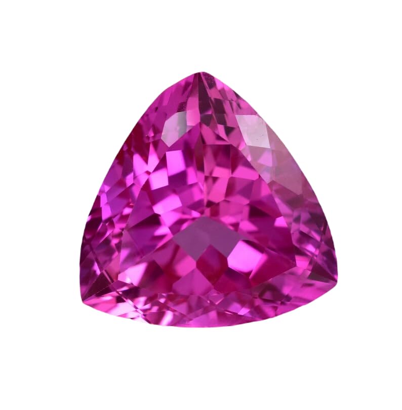 Saphir rose naturel en trillion 28x28mm pour création de bijoux uniques GH_NAT_11225