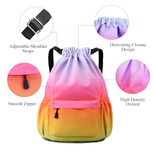 flintronic Borsa con Coulisse, Sacca Sportiva Palestra, Zaino con Coulisse Impermeabile, Sacca da Palestra con Coulisse, Borsa Palestra con Coulisse per Spiaggia Nuoto Fitness