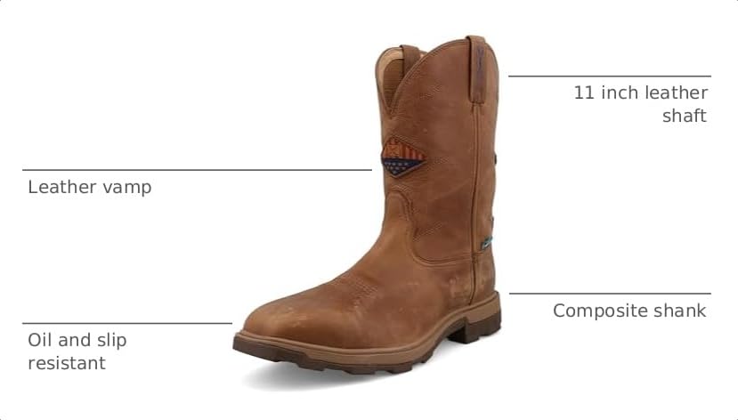 Image of Twisted X Men's 11 inch Pull On Nano Composite Toe UltraLite X Western Work Boot