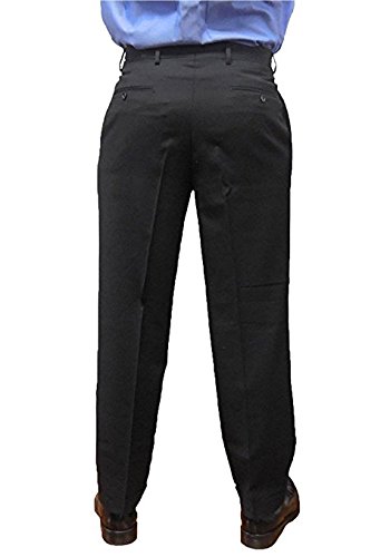 Kirkland Mens Pleated Italian Wool Dress Slacks - Black (38x32)3