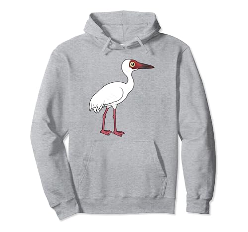 Cute Cartoon Siberian Crane Birdorable Bird Species Pullover Hoodie