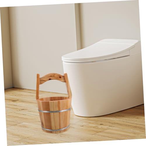 Cubeta de madera para baño de pies y spa, portátil rústica miniatura 5