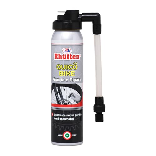Quico bike, Gonfia e Ripara per Bici, Ripara Piccoli Fori, Non Serve Smontare la Ruota, 100ml spray