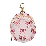 zyrtty Pacifier Case with Hook Watercolor Red Pink Bow Pattern Pacifier Holder Pod Easily Attaches to Diaper Bag or Purse