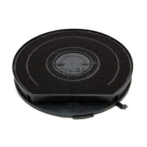 Filtro universal de carbón tipo 28 para campana extractora, 240 mm de diámetro, 34 mm de profundidad