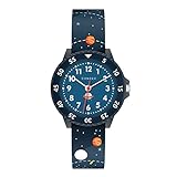 Cander Berlin MNA 1630 A Kinderarmbanduhr 3 ATM wasserdicht Armbanduhr Kinder Lernuhr analog Jungen Mädchen Weltraum