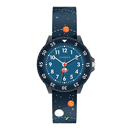 Cander Berlin MNA 1630 A Kinderarmbanduhr 3 ATM wasserdicht Armbanduhr Kinder Lernuhr analog Jungen Mädchen Weltraum Cover