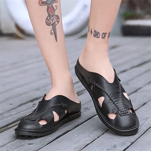 Slip On Half Shoes for Men Microfiber Leather Casual Breathable Mens Slip-ons(9code 9.5code)2