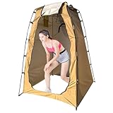 Xweptuy Pop-Up Changing Tent Water & Sun Proof 190T Foldable 47x47x75 Shower Tent with Inner Pocket, Zippered Window & Door Portable for Camping, Hiking, Outdoor Privacy