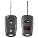 FEBRYTOLD 2 Pcs Remote Key Shell for Kia, 3 Buttons Flip Key Fob Remote Shell with Blade for 2012-2014 Kia Rio 2010-2013 Kia Soul and 1 Pcs Screwdriver (Only Key Shell)