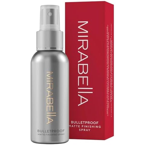 Mirabella Bulletproof Matte Setting Spray for Makeup - Clinically Tested to Set Face Makeup for 12+ Hours - Pore Minimizing Setting Spray for Makeup Long Lasting Finish, Controls Shine for Oily Skin Cover