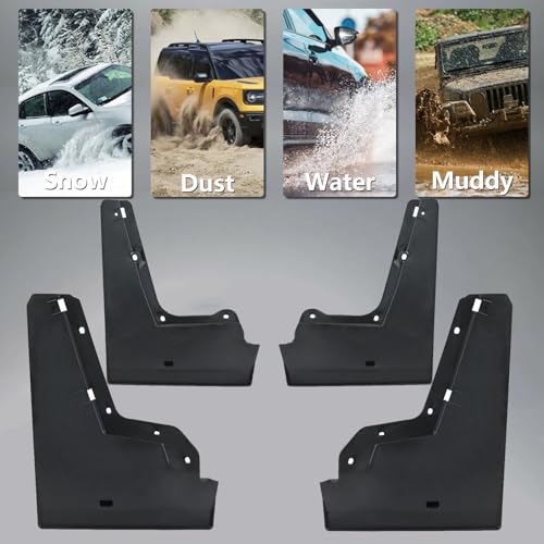 Image of XUKEY 4PCS Upgrade Mud Flaps for Tesla Cybertruck 2025 2024 Splash Guard Mudguards Mudflaps Fender Tire Protector Rear Front OEM Style Accessories