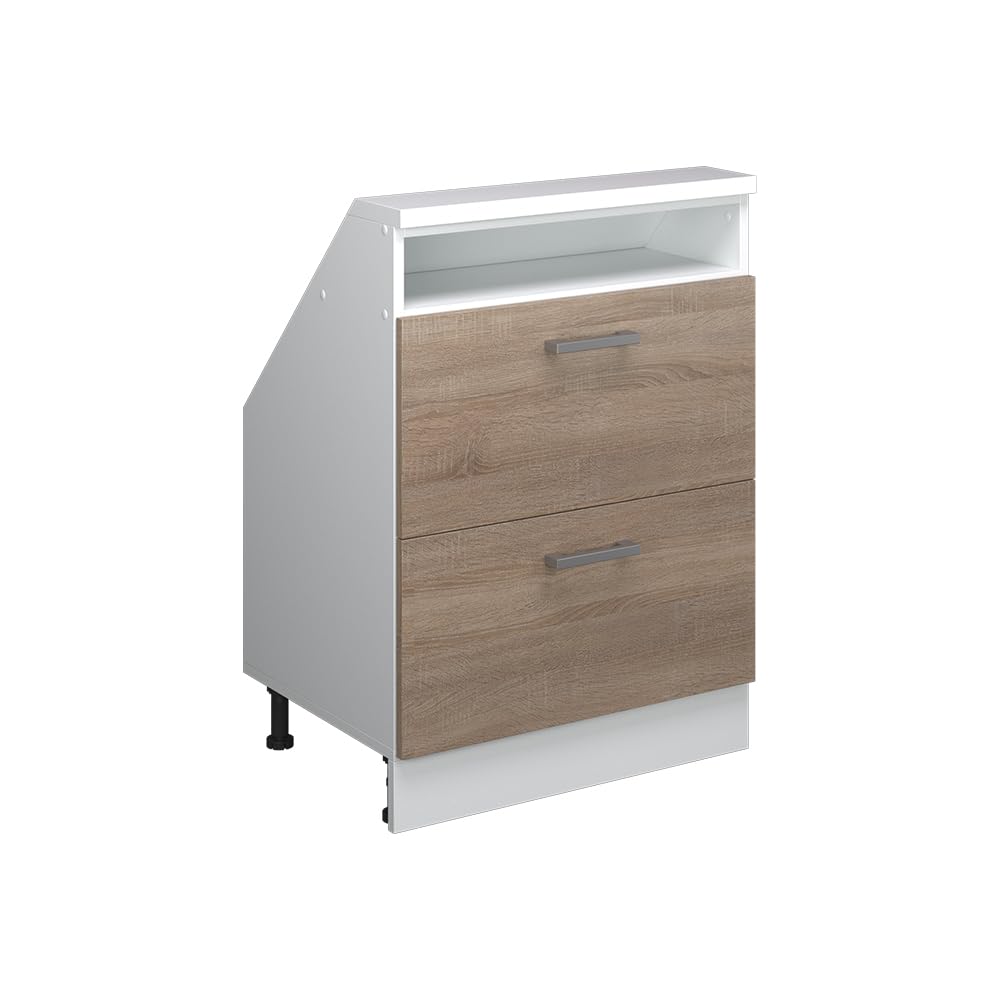Vicco Wardrobe for sloping ceiling Rion, Sonoma/White