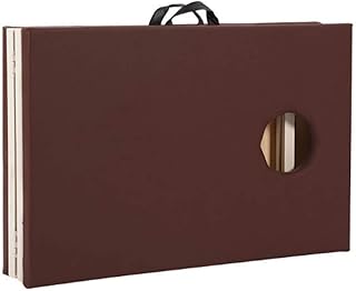 MaGiLL Cama de Masaje de 2 Secciones, zócalo portátil Ligero, Terapia, Tatuaje, salón, Reiki, curación, Masaje Sueco, 44.1 lbs, Mesa de Masaje portátil (Color: marrón)