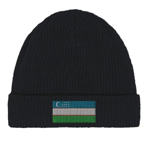 Bonnet drapeau Ouzbékistan en coton doux premium et finitions soignées