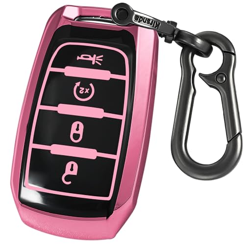 Coque de clé Dodge RAM 2500 3500 protection TPU rose accessoires clés télécommande 4 boutons