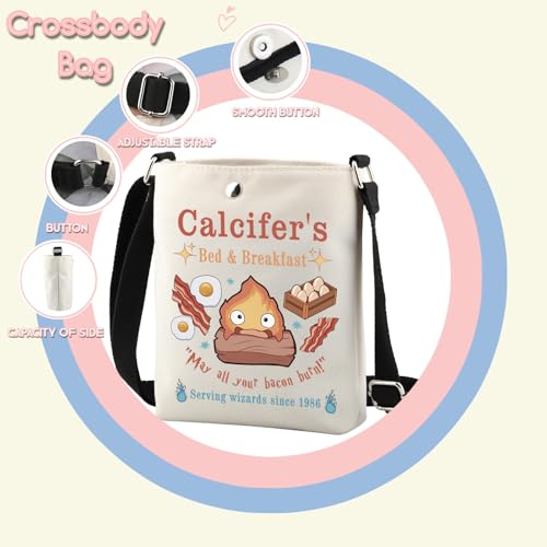 TSOTMO Calcifer's Bed & Breakfast Crossbody Bag Anime Lover Gift for Women Mother Best Friend3