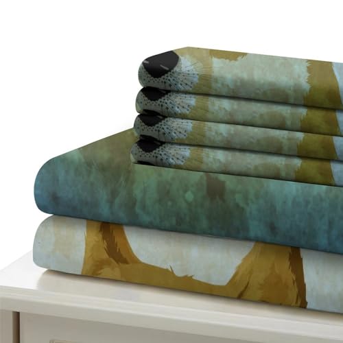 Funda nórdica de perro 3D 220x240 cm de microfibra con 2 fundas de almohada 7