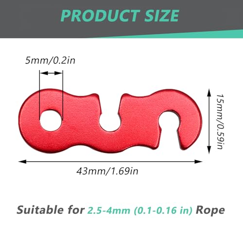 30 piezas tensores de cuerda para carpa de aleación de aluminio LUYADIN modelo LYZPKOU miniatura 3