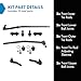 TRQ Front Steering & Suspension Kit Ball Joint Tie Rod Tie Rod Adjusting Sleeve Compatible with 2005-2006 Ford E-150 2005 E-150 Club Wagon