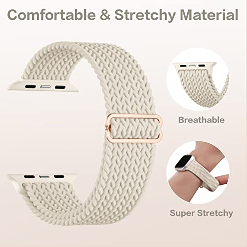 CeMiKa Braided Solo Loop Straps Compatible with Apple Watch Strap 41mm 40mm 38mm 42mm - Image 3
