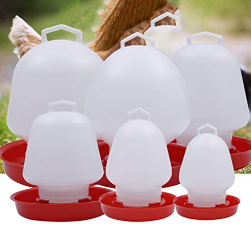 Totority Chicken Waterer Giant Plastic Poultry Drinker, Thickened Water Feeding Dispenser Gravity Fed Water Container Jar Automatic Waterer Househlod Birds Drinker For Home Farm Shop 8L Chicken #TOP4