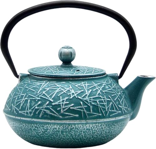 Zxyler 鉄瓶 鋳鉄ケトル・急須兼用 手作り伝統工芸品 大容量 茶こし付き 鉄分補給対応 IH・直火両対応 お湯沸かし・お茶入れ用 おしゃれ鉄器 家庭用 贈り物適合 やかん・鉄びん・鋳物