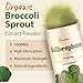 Cenffitio Sulforaphane Supplement from Broccoli Sprouts | NRF2 Activation, Antioxidant & Detox Support | Broccoli Sprout Powder for Myrosinase and Glucoraphanin | Vegan, High Absorption | 30 Servings