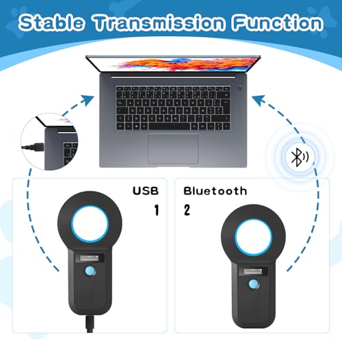 Scanner de micropuces pour animaux fdx-b ecran oled lecteur rechargeable - 4