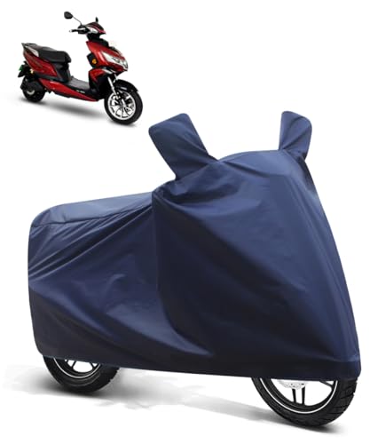Image of FABTEC Two Wheeler Bike Cover Compatible with Okinawa Praise Pro (Blue)