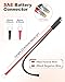 16AWG 2FT SAE Connector, EXTRACTME 2 Pack SAE to O Ring Terminal Harness with 15A Fuse, 2 Pin SAE Connector Plug, SAE Battery Connector Extension Cable for Car Motorcycle Boat Solar Panel Power Supply