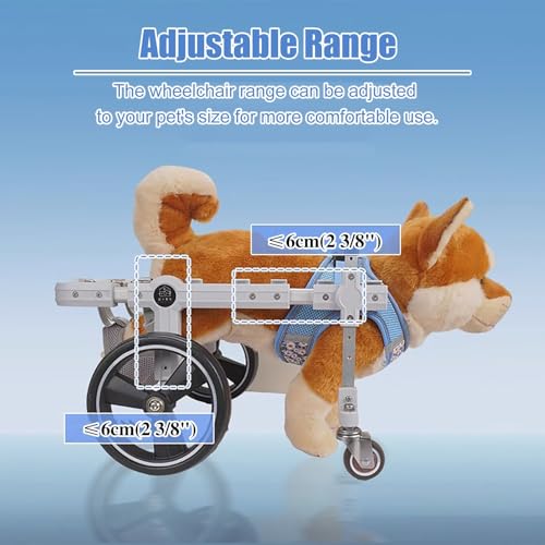 Fauteuil roulant pour chien paralysé avec support de hanche ajustable - 5
