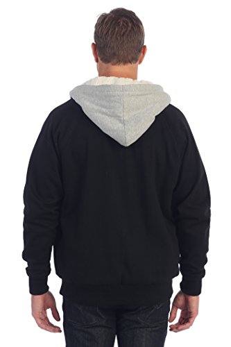 Gioberti Men's Soft Heavyweight Sherpa Lined Fleece Hoodie Jacket3